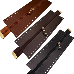 Fole Superior Reto em Couro para Bolsa de Crochê 26cm x 10cm Und