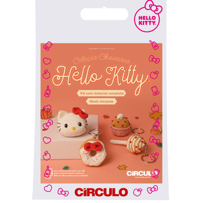 Kit Amigurumi Coleção Chaveiros Hello Kitty Círculo
